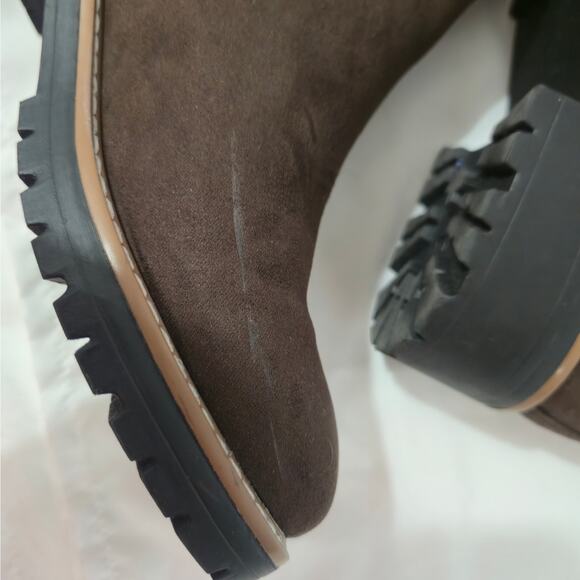 Kensie Kayla Boots Womens 8.5 M Brown Suede Ankle Classic Chelsea Boho Casual - Picture 4 of 7